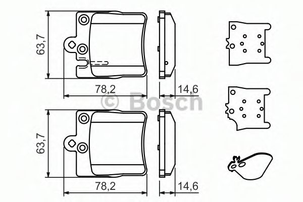 BOSCH - 0 986 494 022 - Комплект тормозных колодок, дисковый тормоз (Тормозная система)