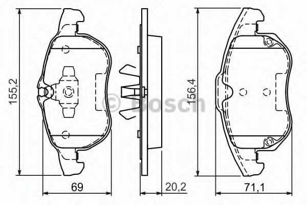 BOSCH - 0 986 494 073 - Комплект тормозных колодок, дисковый тормоз (Тормозная система)