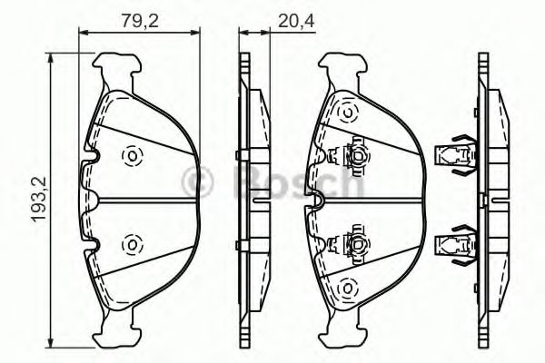 BOSCH - 0 986 494 217 - Комплект тормозных колодок, дисковый тормоз (Тормозная система)