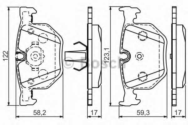 BOSCH - 0 986 494 286 - Комплект тормозных колодок, дисковый тормоз (Тормозная система)