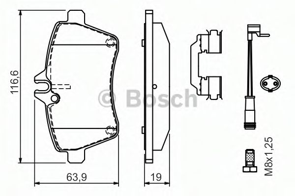 BOSCH - 0 986 494 290 - Комплект тормозных колодок, дисковый тормоз (Тормозная система)