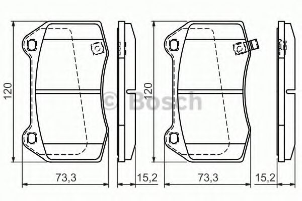 BOSCH - 0 986 494 310 - Комплект тормозных колодок, дисковый тормоз (Тормозная система)