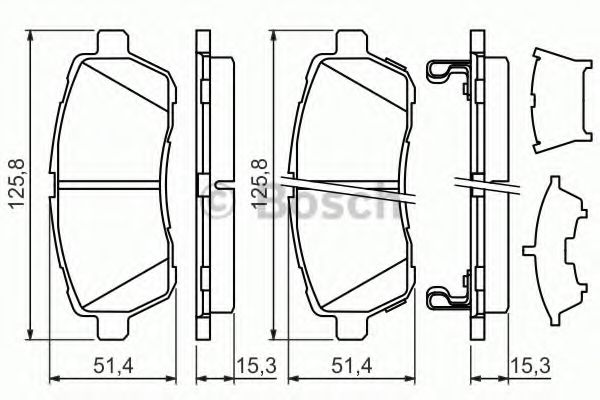 BOSCH - 0 986 494 321 - Комплект тормозных колодок, дисковый тормоз (Тормозная система)