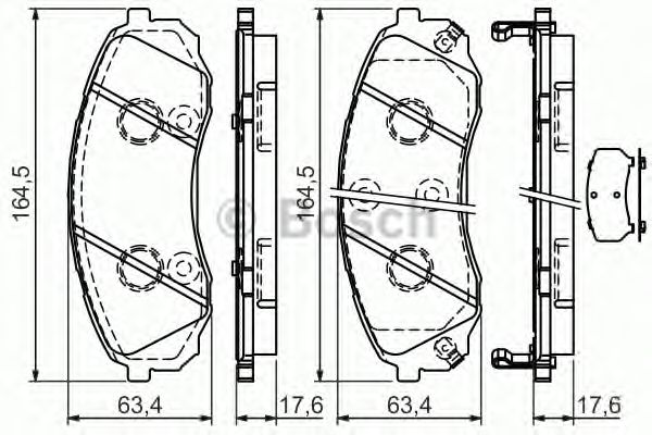 BOSCH - 0 986 494 377 - Комплект тормозных колодок, дисковый тормоз (Тормозная система)