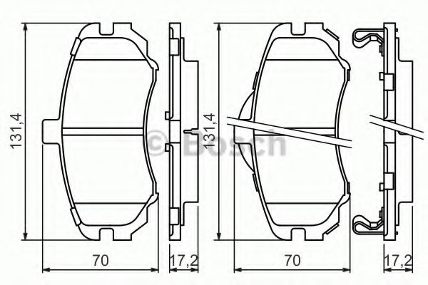 BOSCH - 0 986 494 426 - Комплект тормозных колодок, дисковый тормоз (Тормозная система)