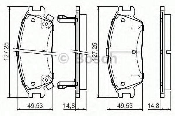 BOSCH - 0 986 495 035 - Комплект тормозных колодок, дисковый тормоз (Тормозная система)