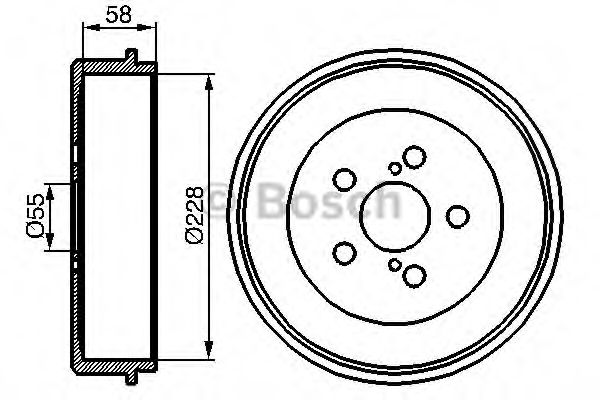 BOSCH - 0 986 477 140 - Тормозной барабан (Тормозная система)