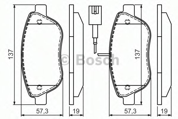 BOSCH - 0 986 494 464 - Комплект тормозных колодок, дисковый тормоз (Тормозная система)