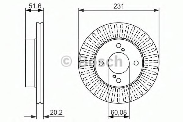 BOSCH - 0 986 479 778 - Тормозной диск (Тормозная система)