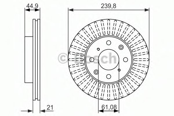 BOSCH - 0 986 479 832 - Тормозной диск (Тормозная система)