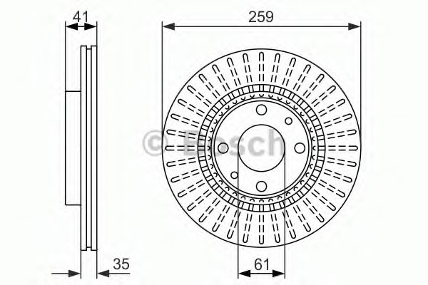 BOSCH - 0 986 479 833 - Тормозной диск (Тормозная система)