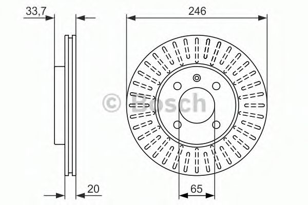 BOSCH - 0 986 479 853 - Тормозной диск (Тормозная система)