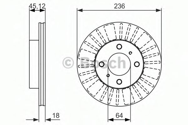 BOSCH - 0 986 479 883 - Тормозной диск (Тормозная система)