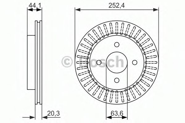 BOSCH - 0 986 479 887 - Тормозной диск (Тормозная система)