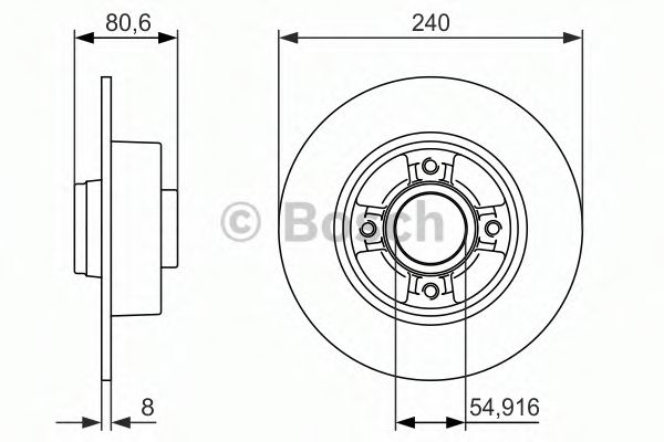 BOSCH - 0 986 479 926 - Тормозной диск (Тормозная система)