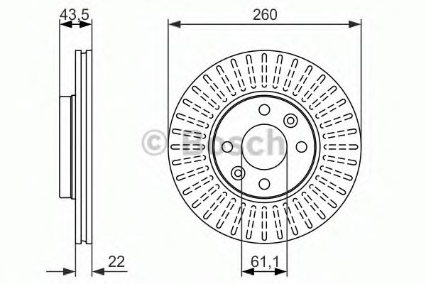 BOSCH - 0 986 479 943 - Тормозной диск (Тормозная система)