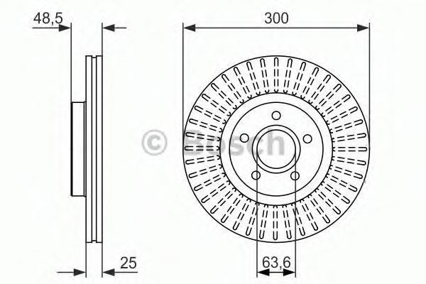 BOSCH - 0 986 479 956 - Тормозной диск (Тормозная система)