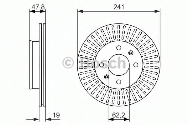 BOSCH - 0 986 479 962 - Тормозной диск (Тормозная система)