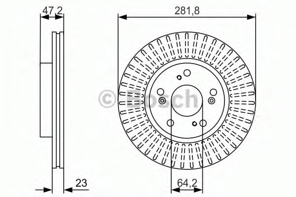 BOSCH - 0 986 479 981 - Тормозной диск (Тормозная система)