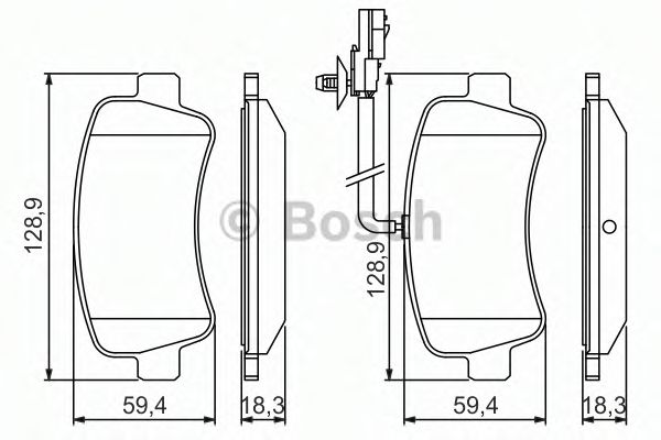 BOSCH - 0 986 494 500 - Комплект тормозных колодок, дисковый тормоз (Тормозная система)