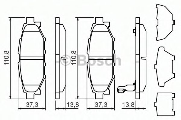 BOSCH - 0 986 494 444 - Комплект тормозных колодок, дисковый тормоз (Тормозная система)