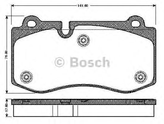 BOSCH - 0 986 TB2 932 - Комплект тормозных колодок, дисковый тормоз (Тормозная система)