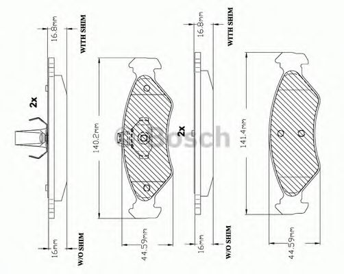 BOSCH - F 03A 150 024 - Комплект тормозных колодок, дисковый тормоз (Тормозная система)