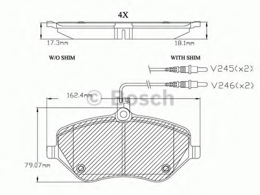 BOSCH - F 03A 150 029 - Комплект тормозных колодок, дисковый тормоз (Тормозная система)