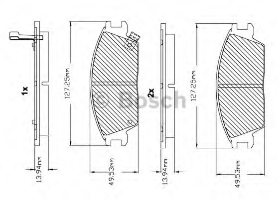 BOSCH - F 03B 150 007 - Комплект тормозных колодок, дисковый тормоз (Тормозная система)