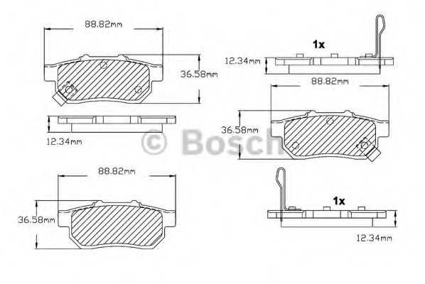 BOSCH - F 03B 150 024 - Комплект тормозных колодок, дисковый тормоз (Тормозная система)