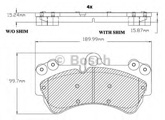 BOSCH - F 03B 150 130 - Комплект тормозных колодок, дисковый тормоз (Тормозная система)