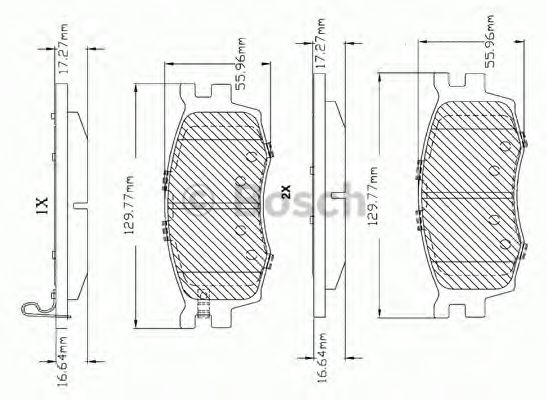 BOSCH - F 03B 150 160 - Комплект тормозных колодок, дисковый тормоз (Тормозная система)