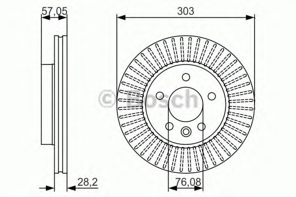 BOSCH - 0 986 479 154 - Тормозной диск (Тормозная система)