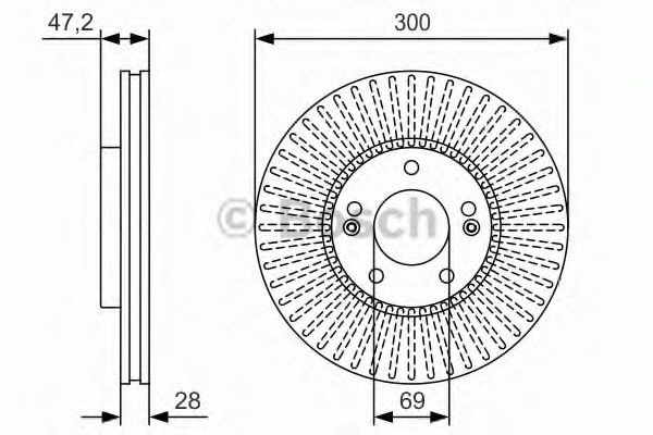 BOSCH - 0 986 479 S14 - Тормозной диск (Тормозная система)