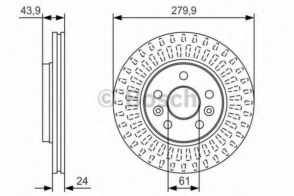 BOSCH - 0 986 479 S66 - Тормозной диск (Тормозная система)