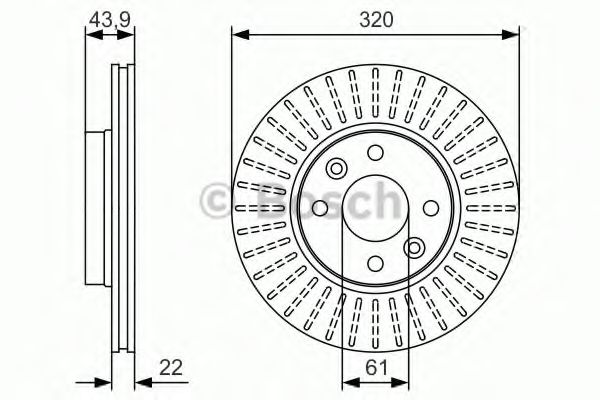 BOSCH - 0 986 479 S90 - Тормозной диск (Тормозная система)