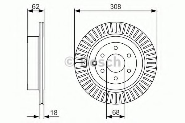 BOSCH - 0 986 479 533 - Тормозной диск (Тормозная система)