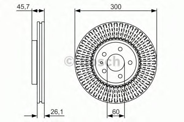 BOSCH - 0 986 479 666 - Тормозной диск (Тормозная система)