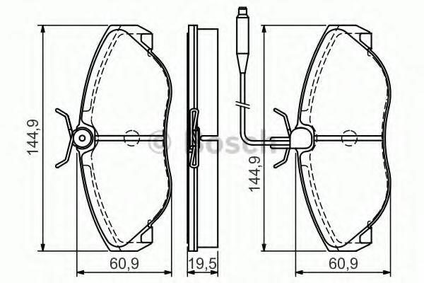 BOSCH - 0 986 495 056 - Комплект тормозных колодок, дисковый тормоз (Тормозная система)