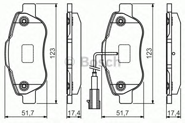 BOSCH - 0 986 495 097 - Комплект тормозных колодок, дисковый тормоз (Тормозная система)