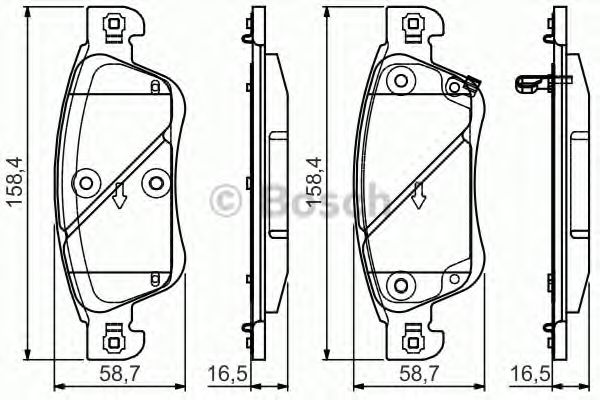 BOSCH - 0 986 495 134 - Комплект тормозных колодок, дисковый тормоз (Тормозная система)