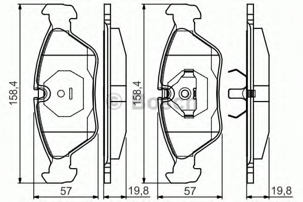 BOSCH - 0 986 495 162 - Комплект тормозных колодок, дисковый тормоз (Тормозная система)