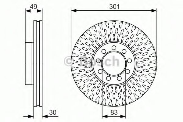 BOSCH - 0 986 479 A23 - Тормозной диск (Тормозная система)