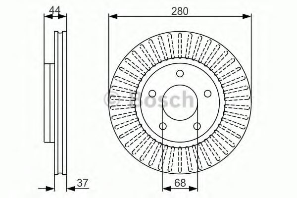 BOSCH - 0 986 479 A28 - Тормозной диск (Тормозная система)