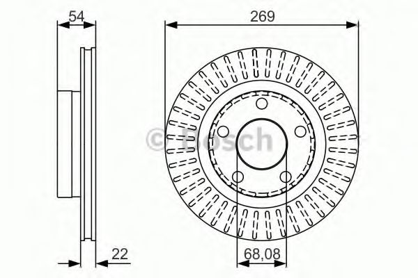 BOSCH - 0 986 479 A42 - Тормозной диск (Тормозная система)