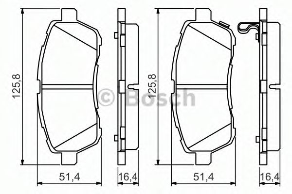 BOSCH - 0 986 494 574 - Комплект тормозных колодок, дисковый тормоз (Тормозная система)