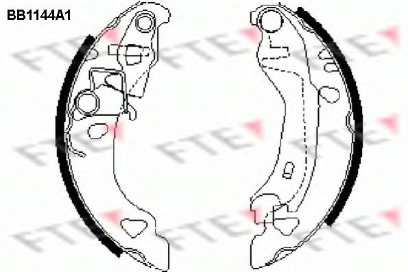 FTE - BB1144A1 - Комплект тормозных колодок (Тормозная система)