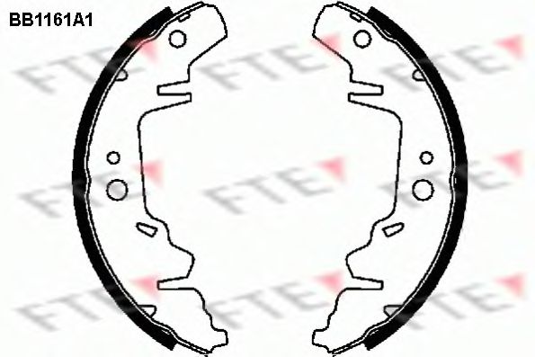 FTE - BB1161A1 - Комплект тормозных колодок (Тормозная система)