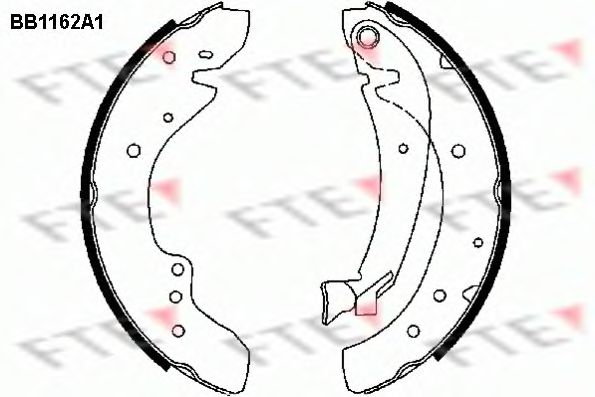 FTE - BB1162A1 - Комплект тормозных колодок (Тормозная система)