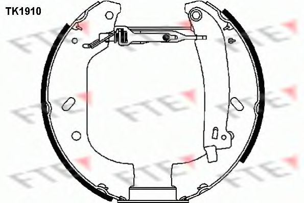 FTE - TK1910 - Комплект тормозных колодок (Тормозная система)